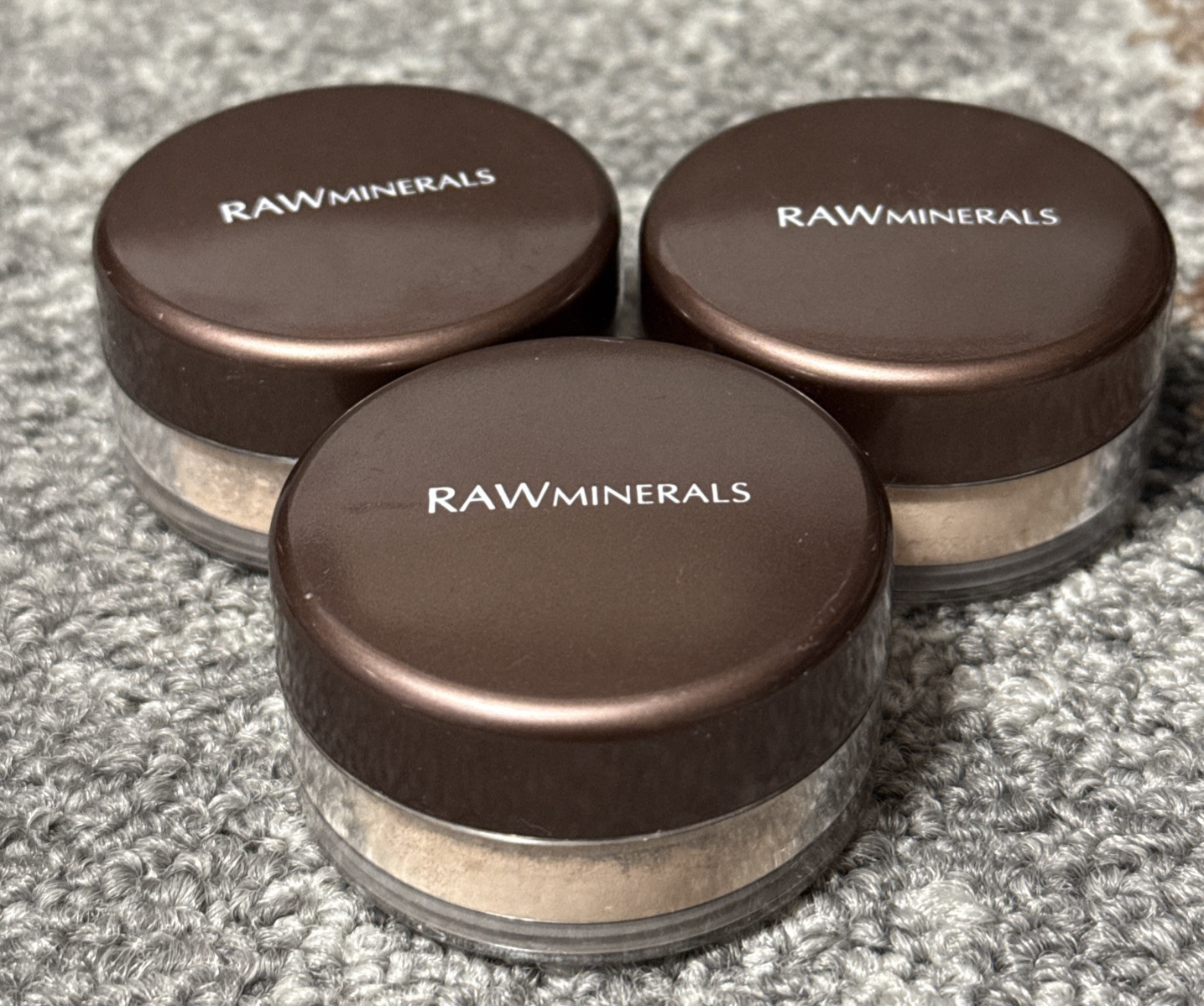 Lot of 3 RAW MINERALS Mineral Foundation~ LIGHT 1 ~SEALED