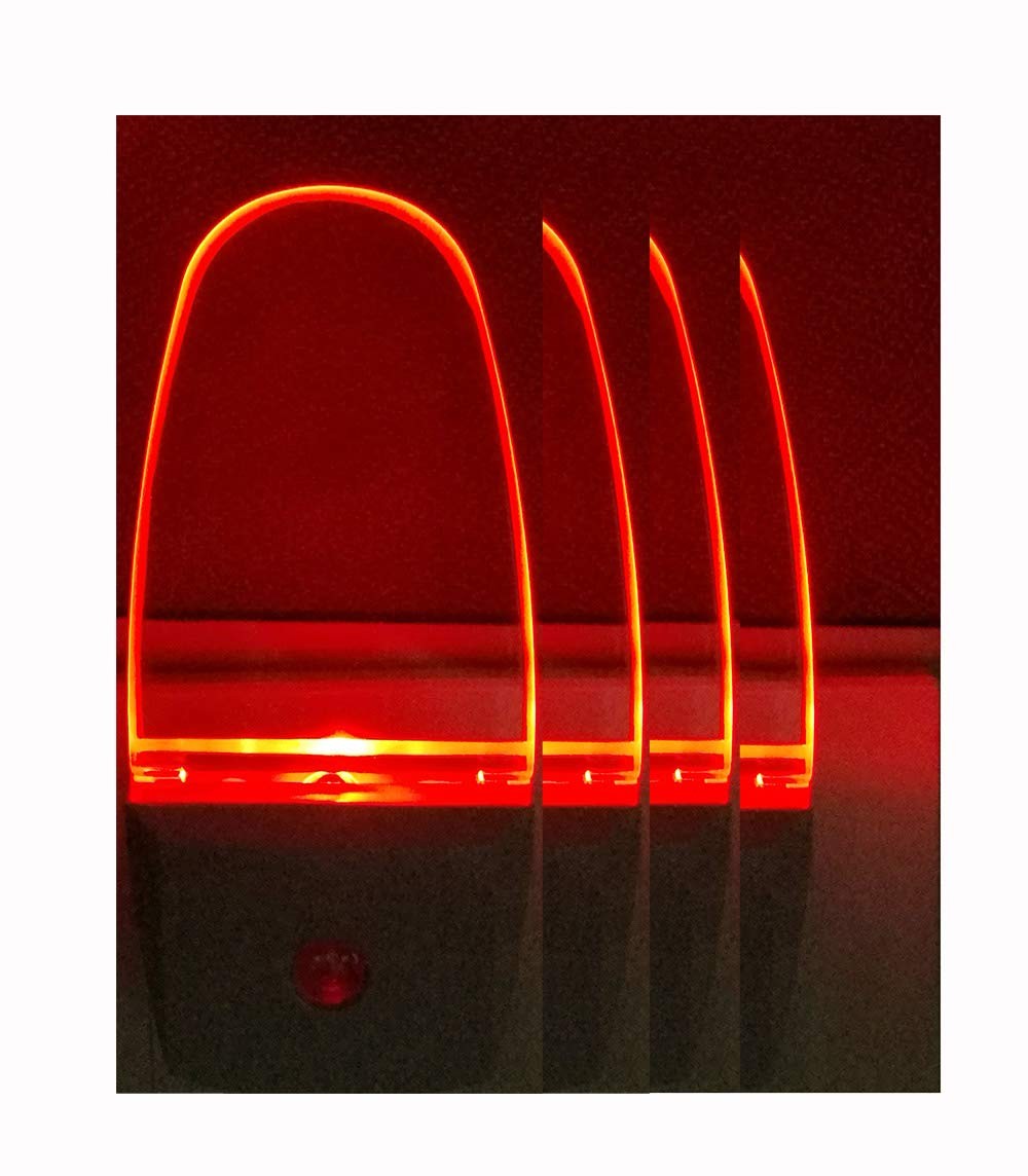Plug in Night Light Lamp 4 Pack with Light RED