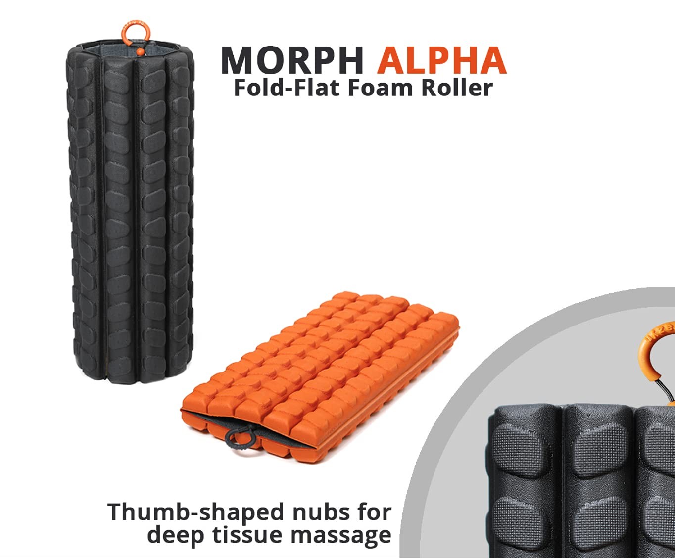 Morph Foam Roller: Collapsible Travel Foam Roller for Back Pain Relief, Worko...
