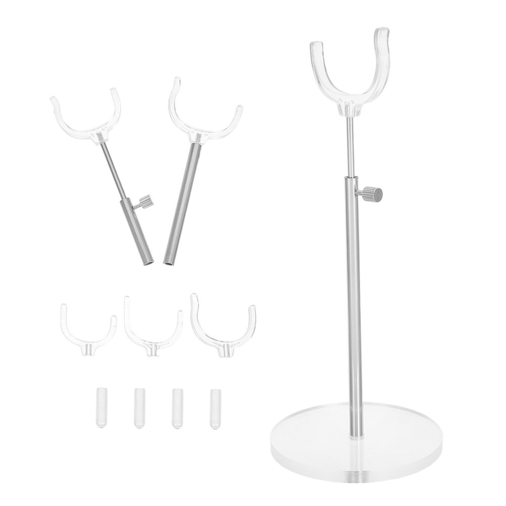 Reusable Transparent Doll Display Stand with Adjustable Height for Collectibles