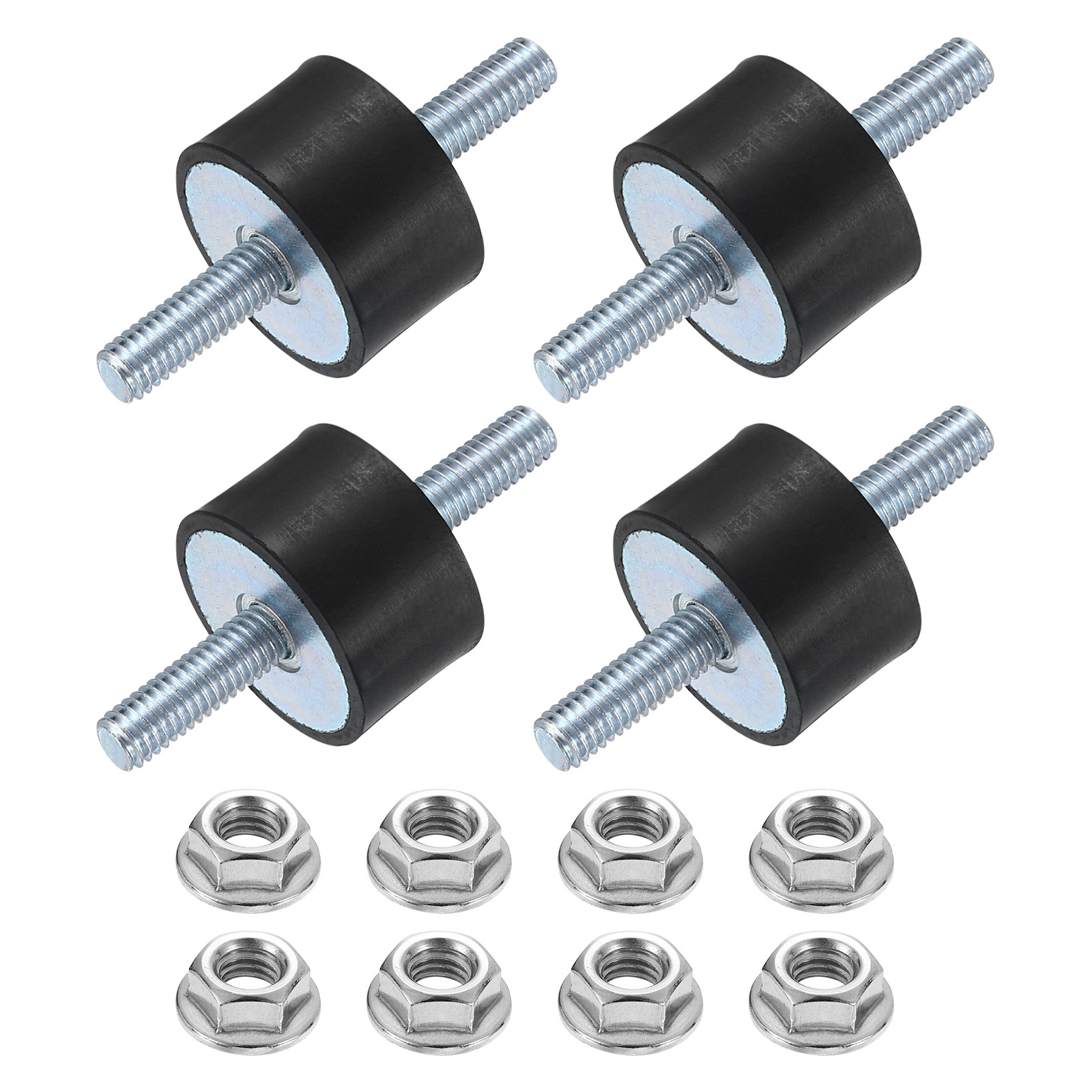 4Pcs M6 x 18mm Rubber Mounts 15 x 25mm Rubber Vibration Isolator with Nuts