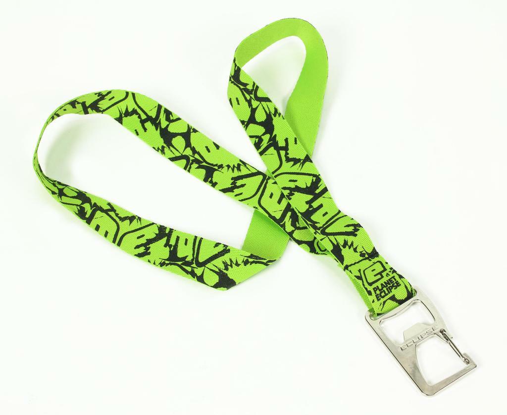 Planet Eclipse PE Fighter Bottle Opener Lanyard Green Black 100% Polyester NEW