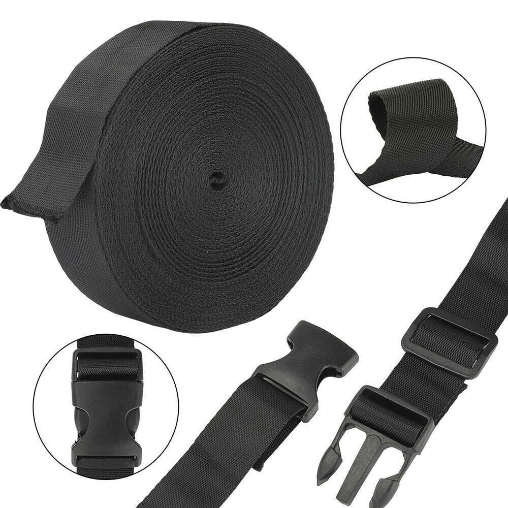 1'' 11 Yards Nylon Webbing Strap With 10PC Plastic Buckle + 10PC Side Release