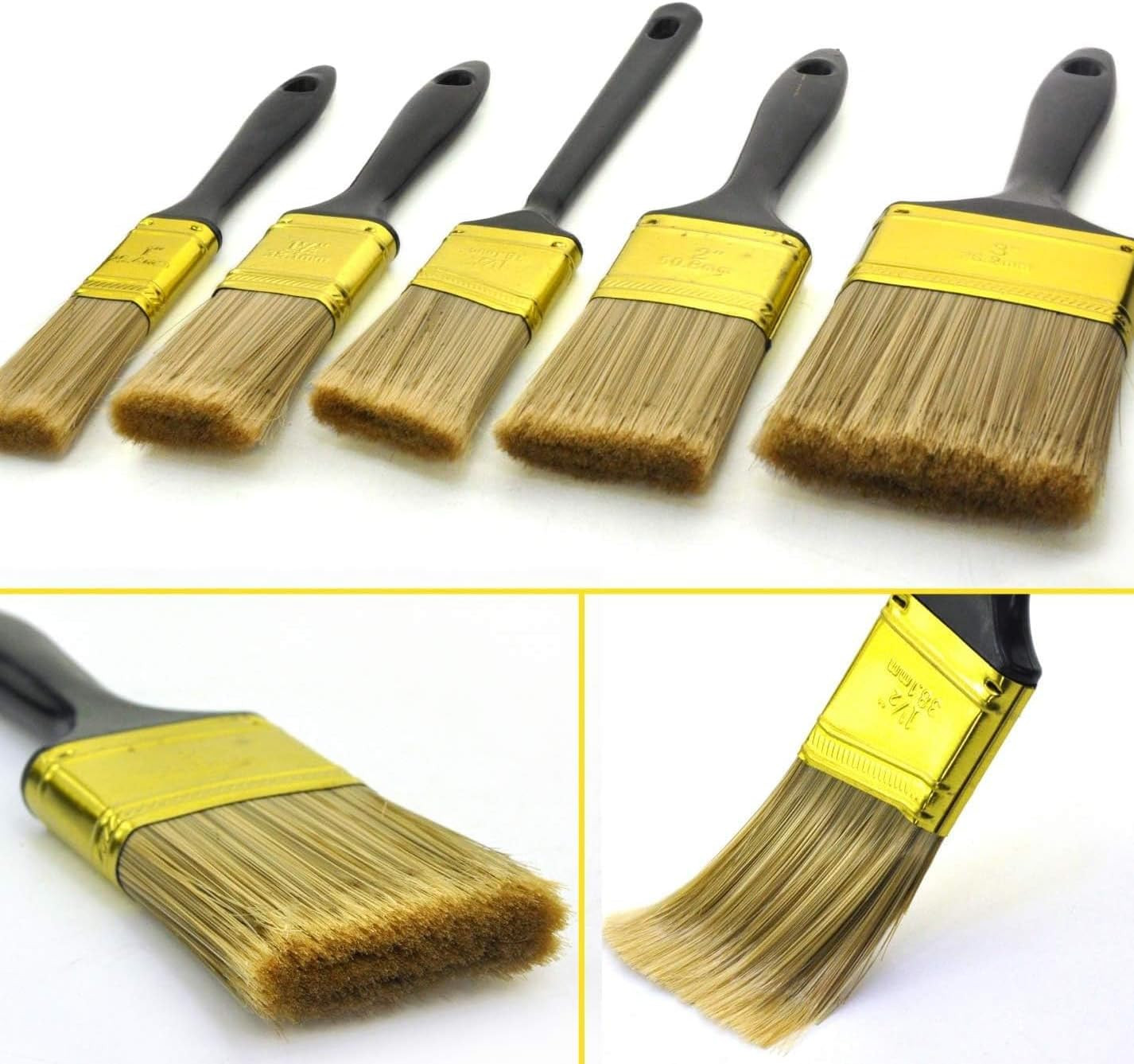 Great Paint Brushes5 PCS Paint Brush Pack Multi Use Flat Paint Brus