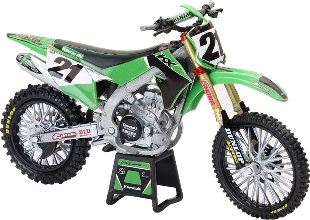 New Ray Toys 1:12 Scale Motorcycle for 2019 Kawasaki Factory KX450F Anderson #21