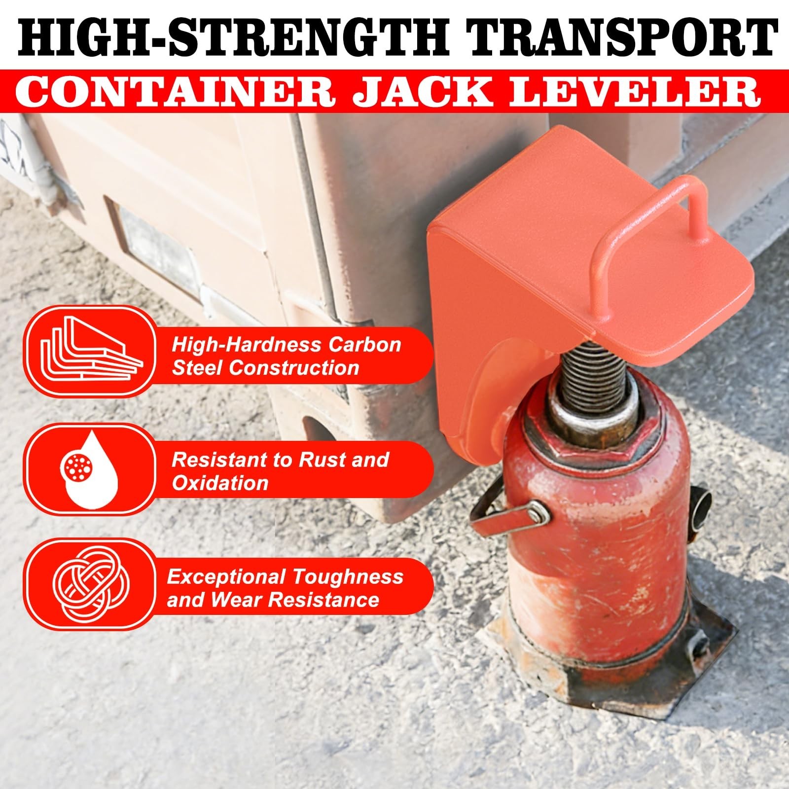 2 Pack Shipping Container Jack Lug,Heavy Duty Container Leveling Lifter with ...