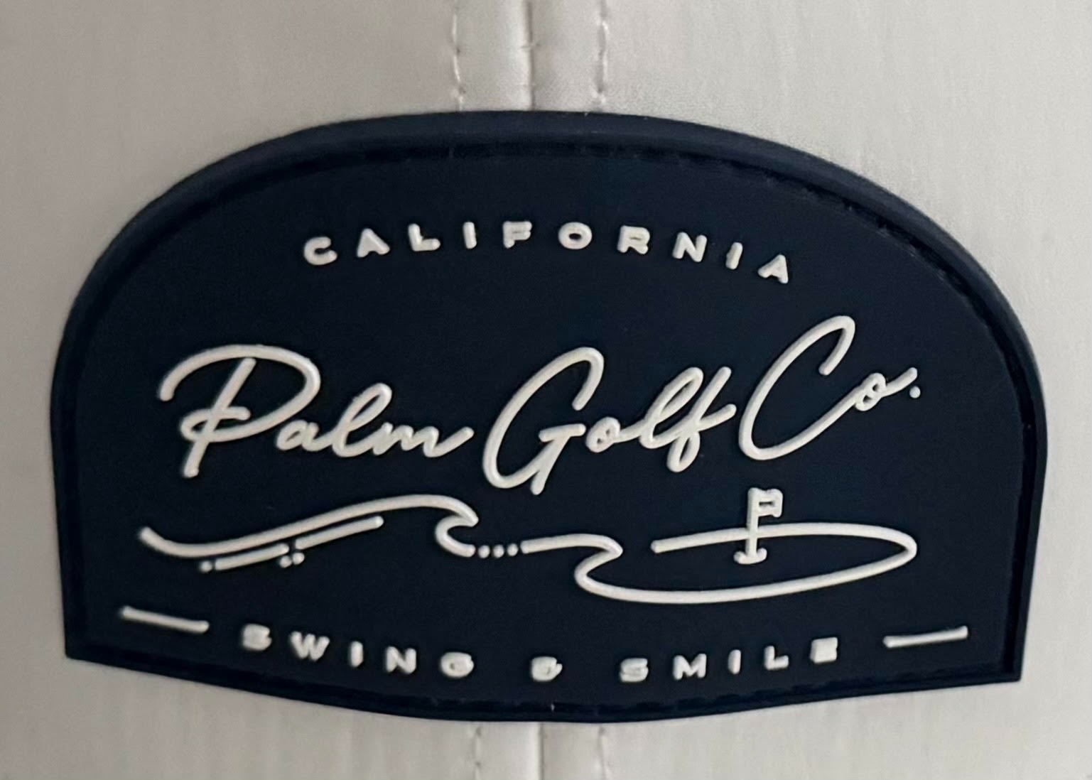 New PALM GOLF $35 performance Rainbow Swing & Smile Snapback Hat White one size