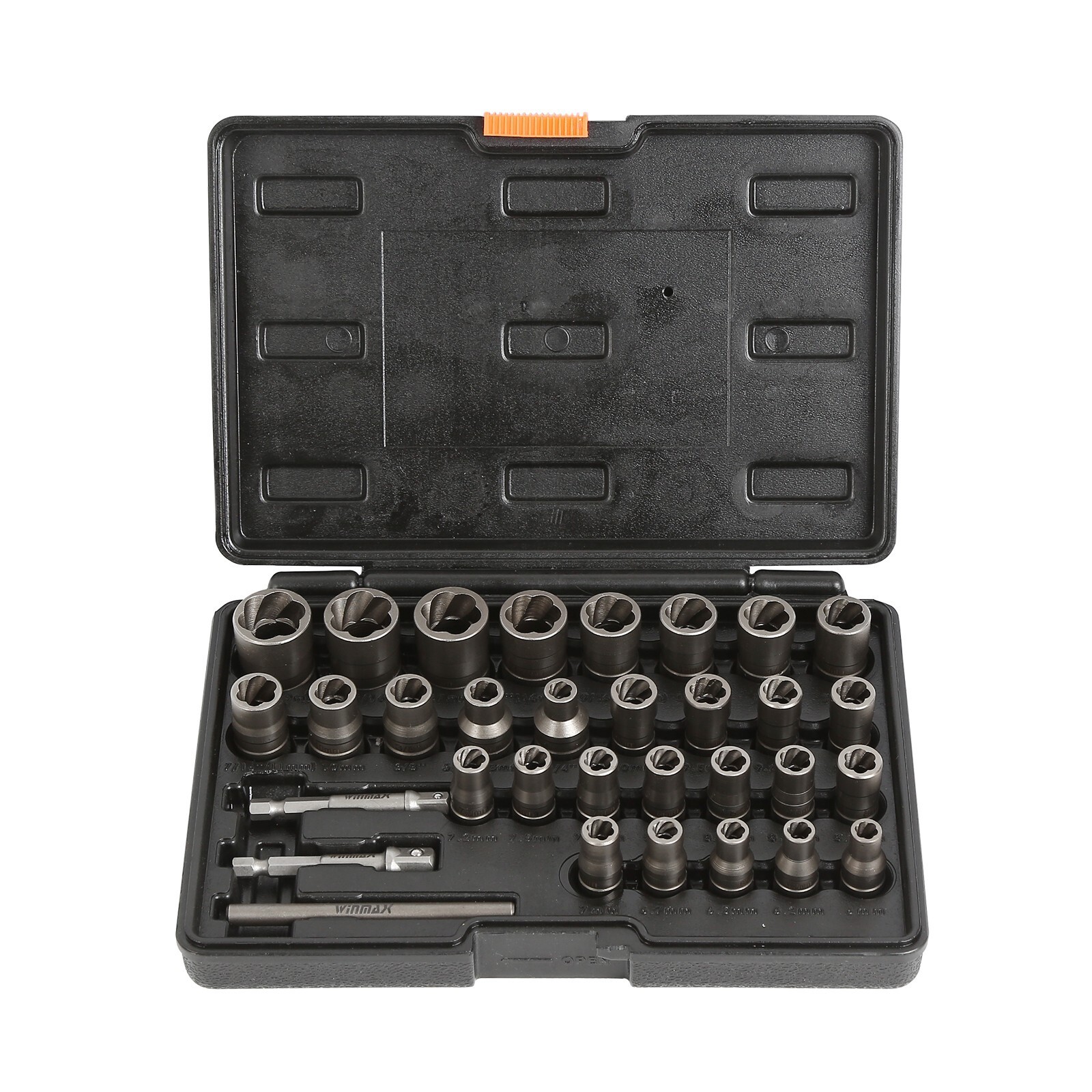 32 PC Bolt Extractor Set Impact Bolt & Nut Remover Set, Stripped Lug Nut Remover