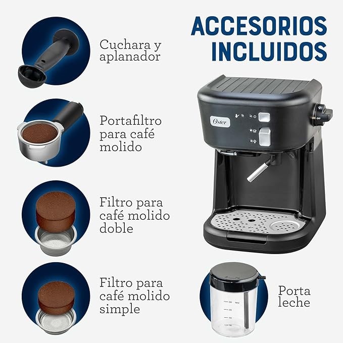 Oster black semi-automatic espresso maker BVSTEM5501B