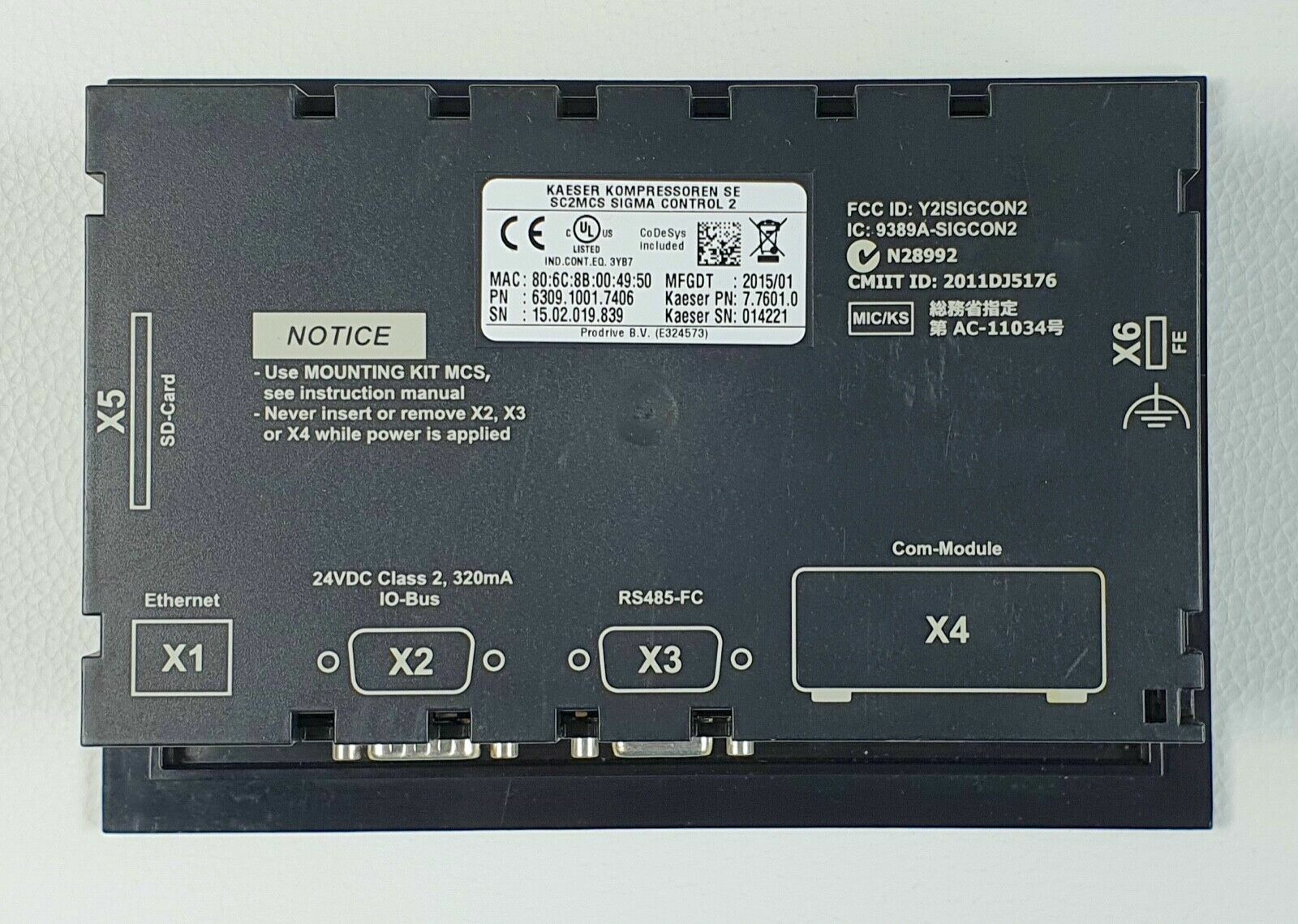 7.7601.0 Controller for KAESER Compressor SIGMA2