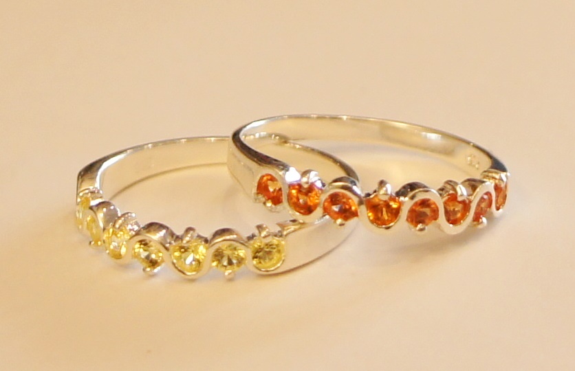 Ring silver 925 citrine gemstone ring silver ring