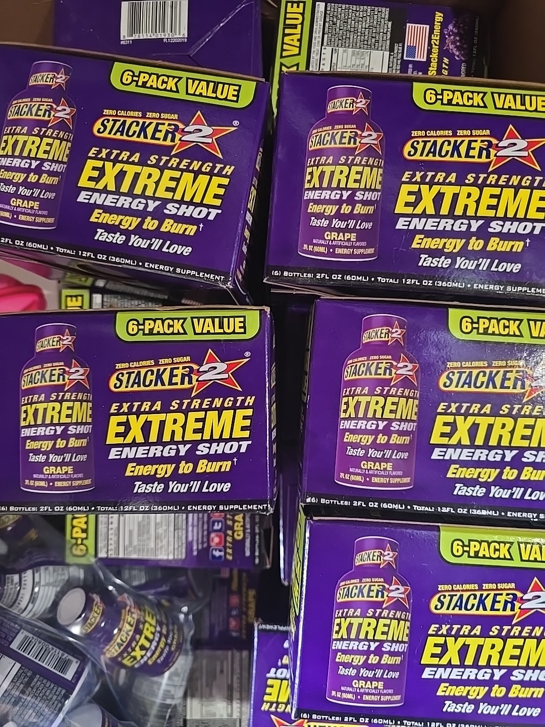 42 ct 2fl oz Xtra Energy Shots Grape  EXP 5/8/28