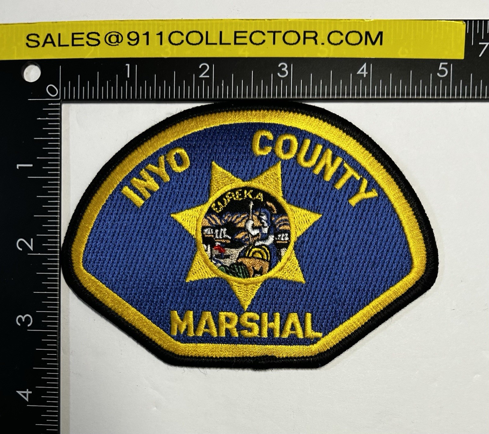 CALIFORNIA CA DEFUNCT INYO COUNTY MARSHAL PATCH #PDD58