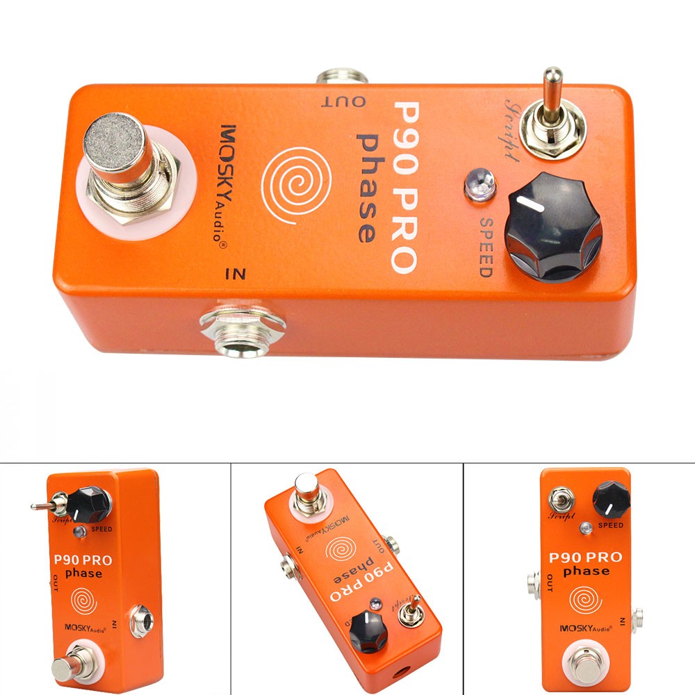 Mosky P90 PRO Phase Guitar Effect Pedal Rich Phasing Script Speed True-Bypass