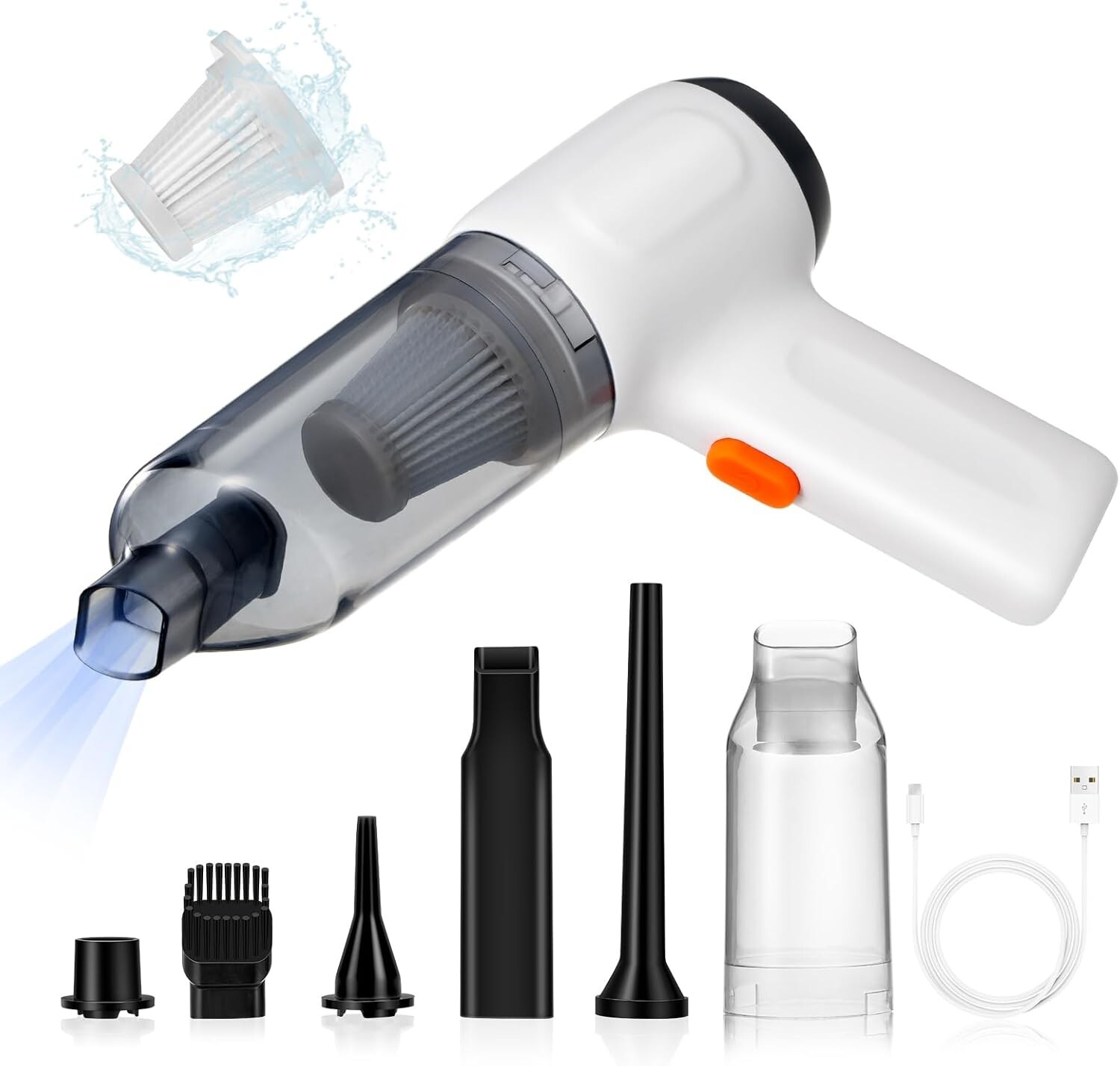 Compressed Air Duster Electric Air Duster Cordless Air Duster - 3in1 Type-C...