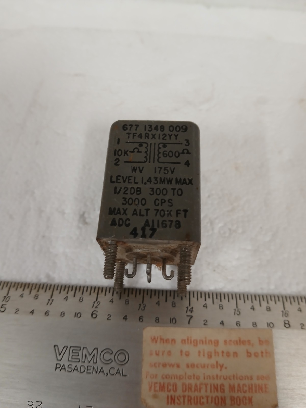 ADC A11688 Output Transformer Audio 300 to 3k cps