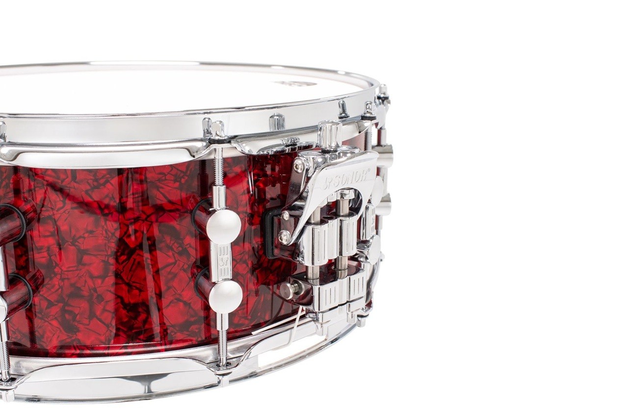 SONOR Momentum Beech 14x5.75" Red Pearl Wrap Snare Drum WorldShip NEW AuthDealer