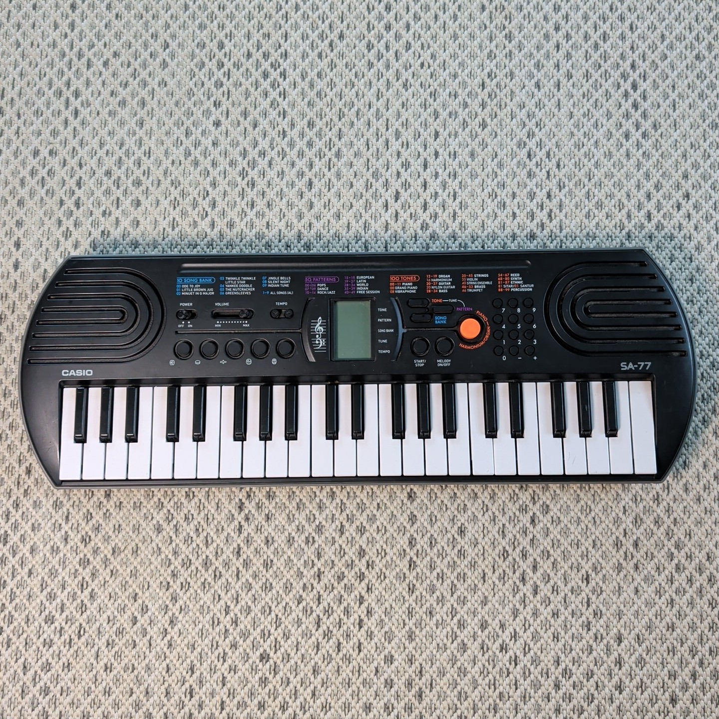 Casio SA-77 44-Key Mini Personal Keyboard Piano (No Power Cord) Tested/Working