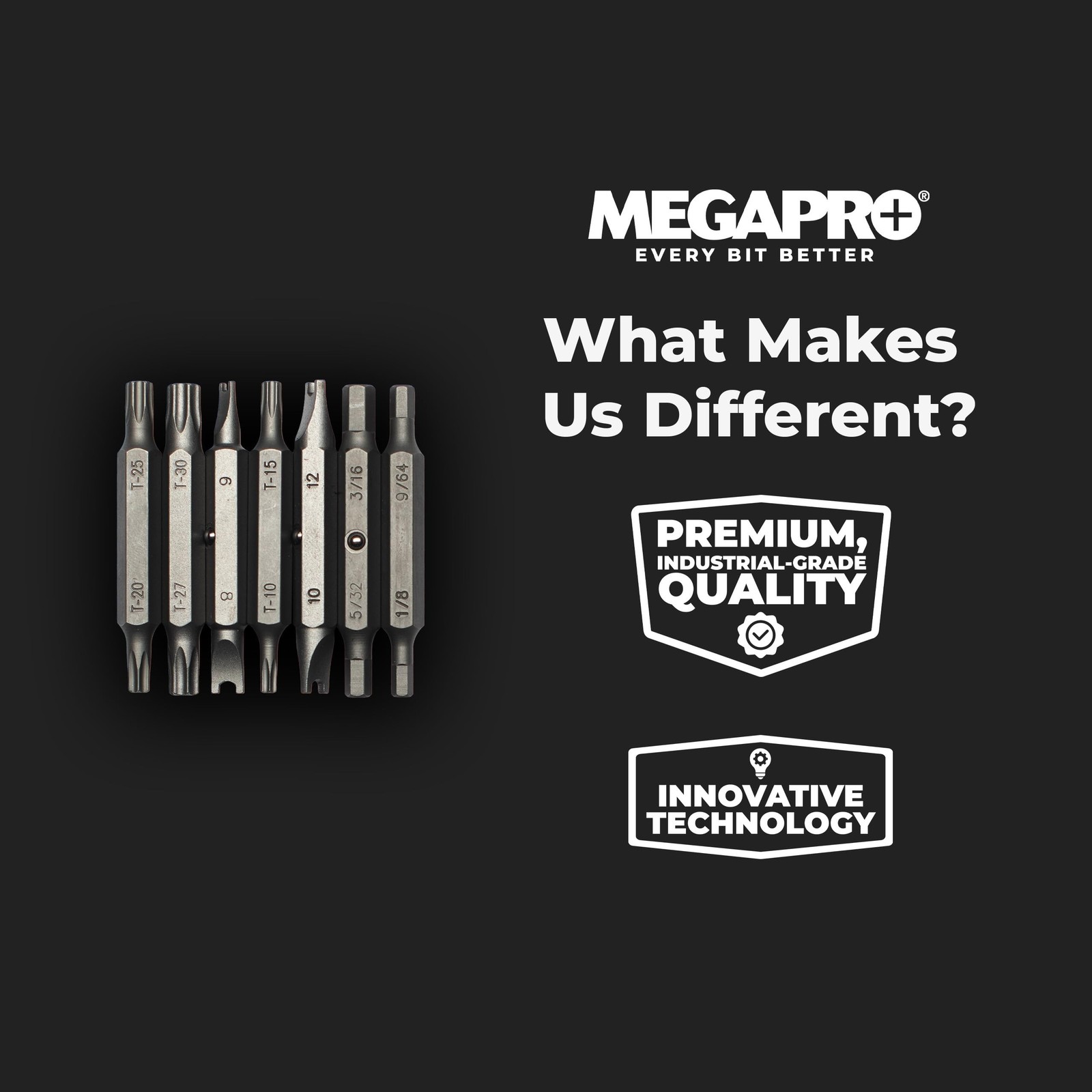 MEGAPRO® Tamperproof Bit Pack | Replacement Multi-Bit Refills | 7 Double-en