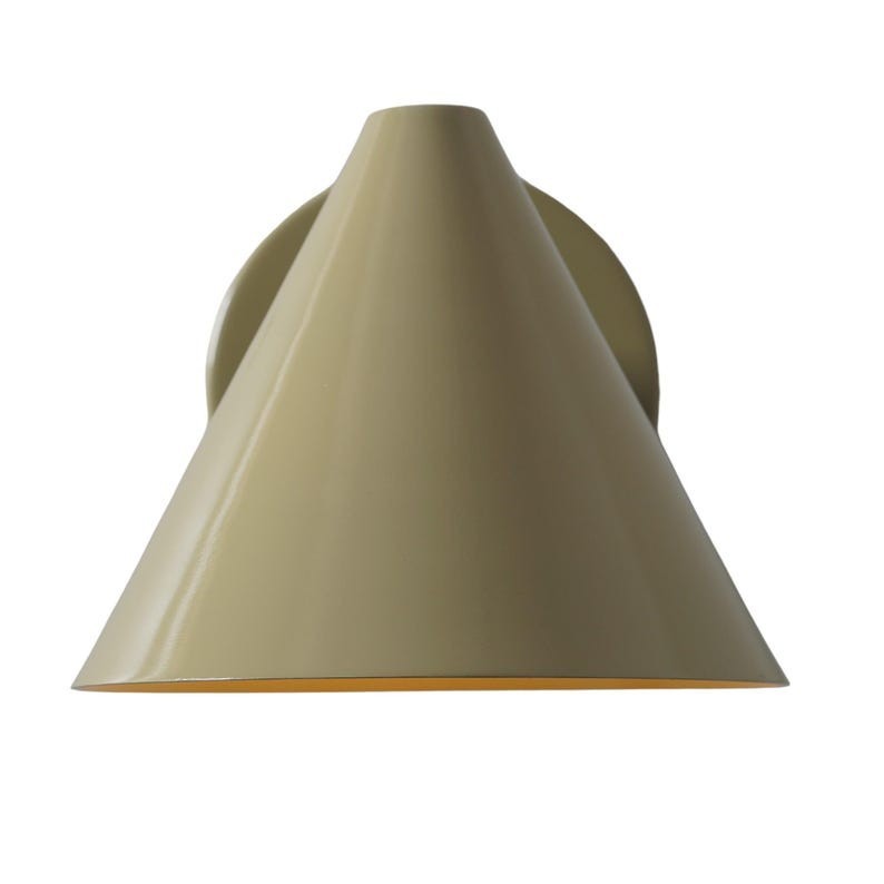Stilnovo Style Single Light Cone Shade Brass Wall Sconce Beside Wall Lamp Colore
