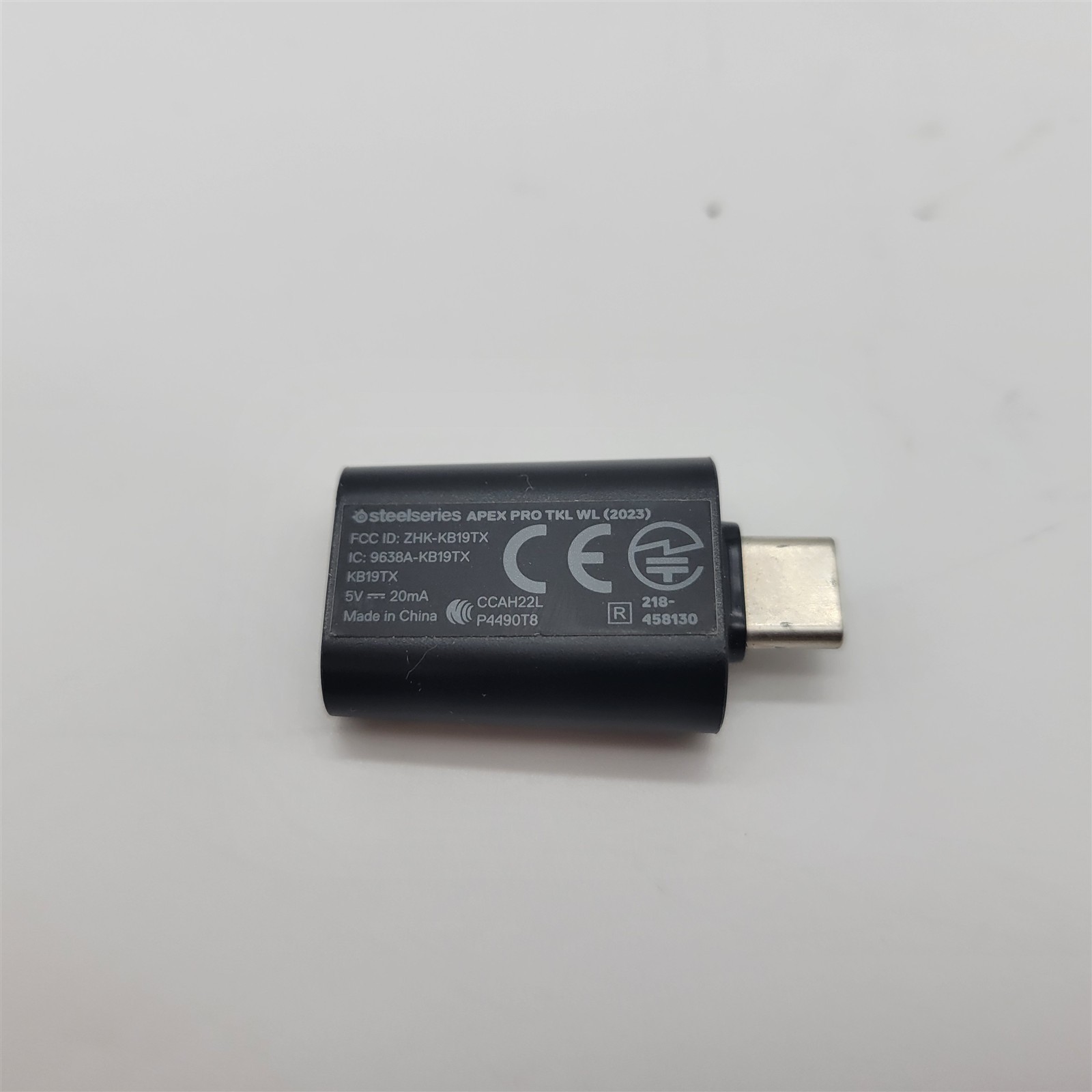 OEM SteelSeries ZHK-KB19TX USB-C Wireless Dongle Receiver Apex Pro TKL