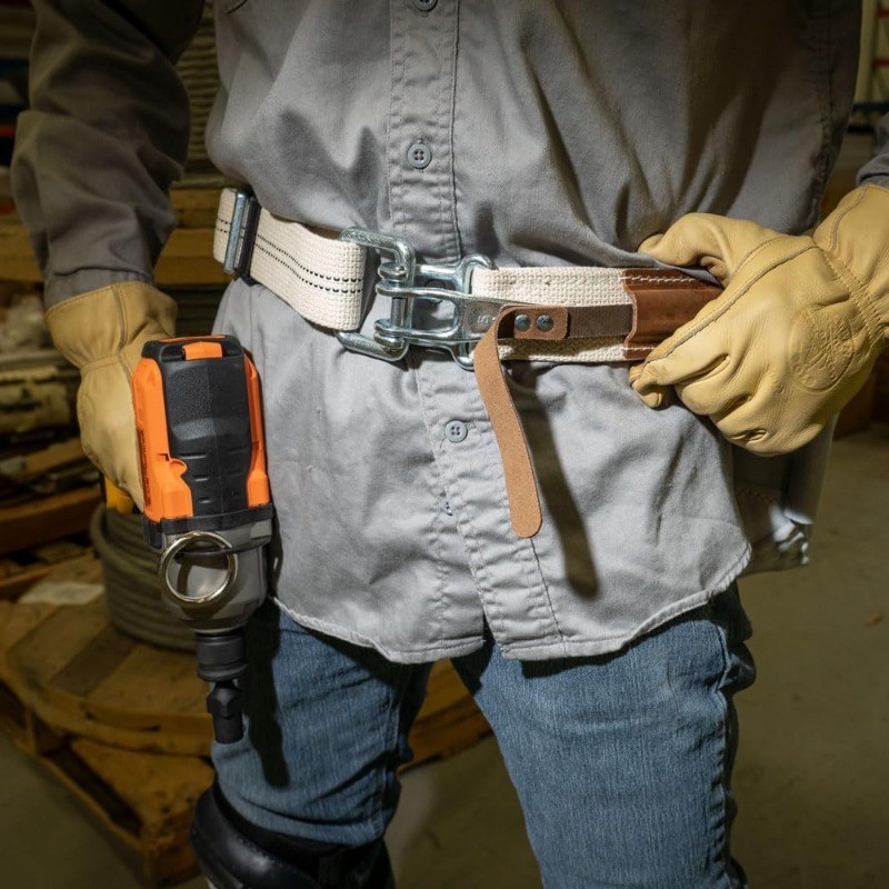 Tool Belt with Quick-Release Buckle, Cotton/Polyester Blend, Medium