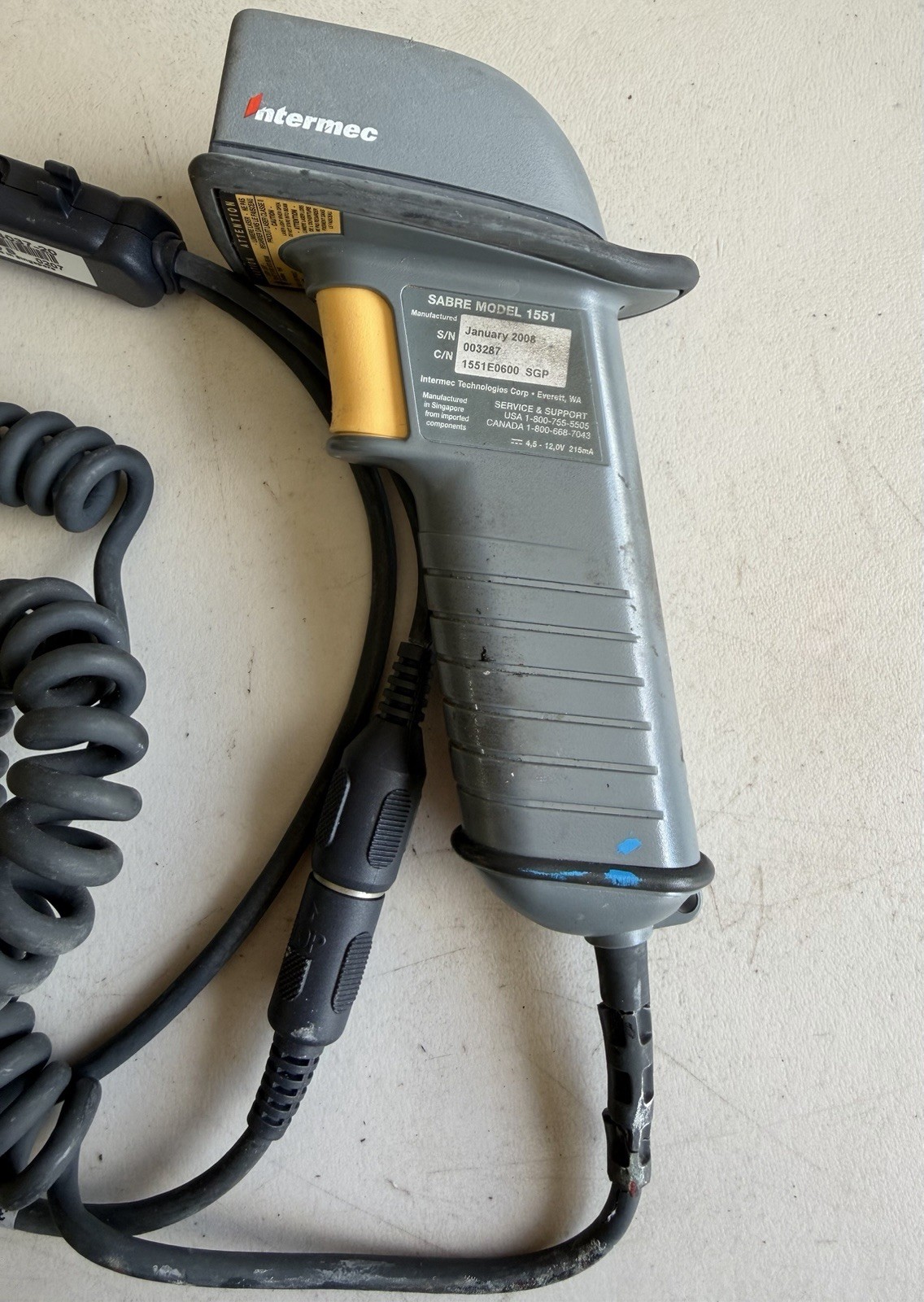 Intermec Technologies Handscanner 1551E0600 Barcode Scanner Sgp Sabre Model 1551
