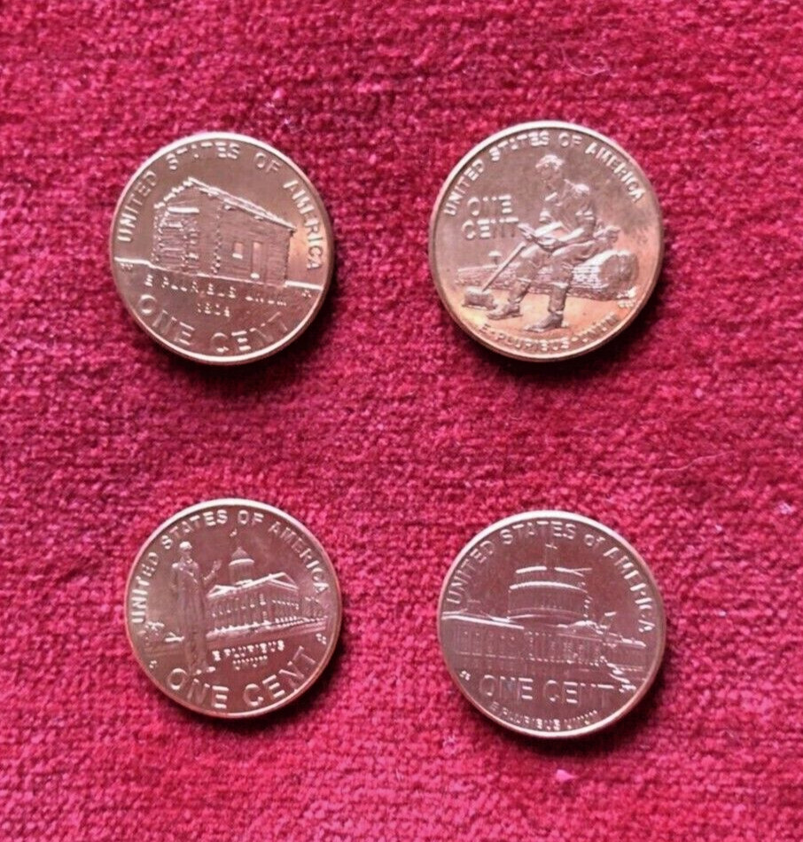 2009 Complete 4 Coin Lincoln Penny Set (free shipping)