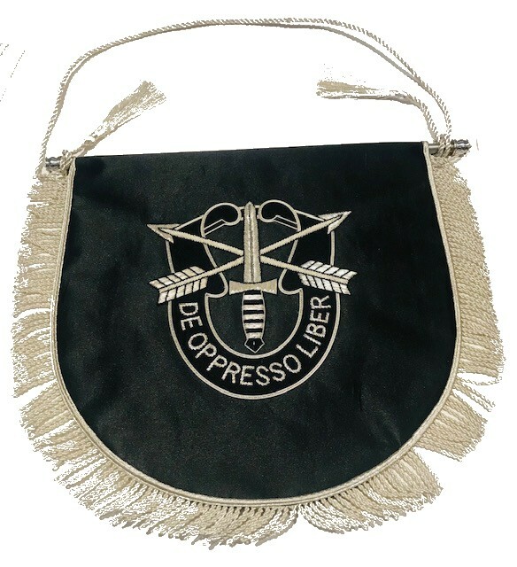 NEW US Army Special Forces DE OPPRESSO LIBER TABLE WALL FLAG BLACK - CP MADE