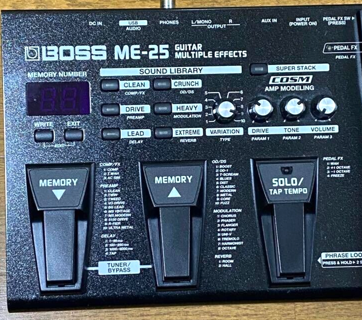 Boss ME-25 Multi-Effects Guitar Pedal From Japan