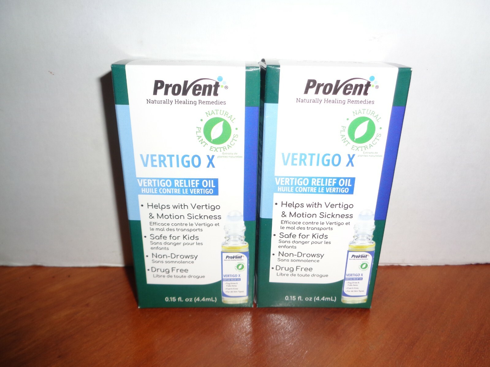 Lot of 2 Provent Vertigo X Motion Sickness Relief Roll-On .15 oz Ea All Natural