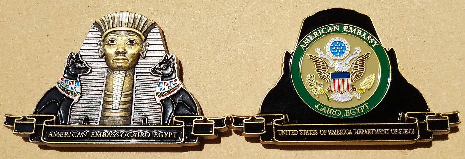 Cairo Egypt US Department Of State American Embassy challenge coin 2" A 91