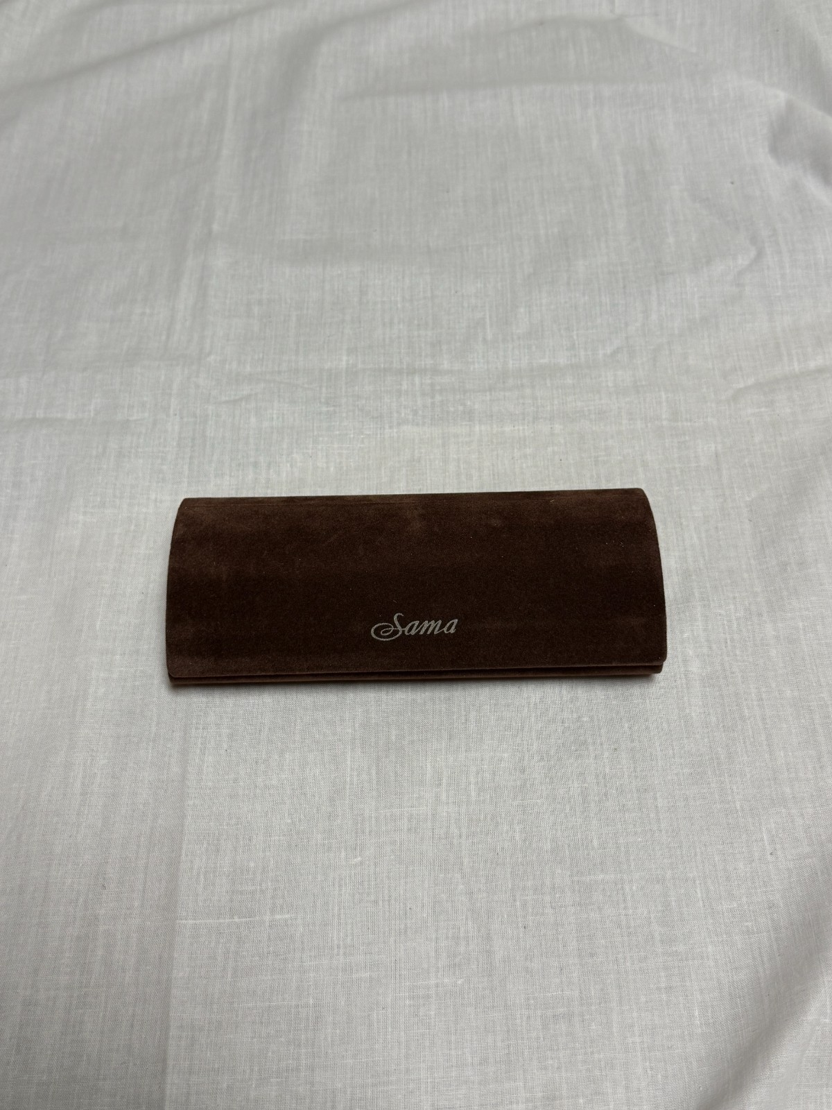 Sama Brown Velvet Eyeglass Case Brand New