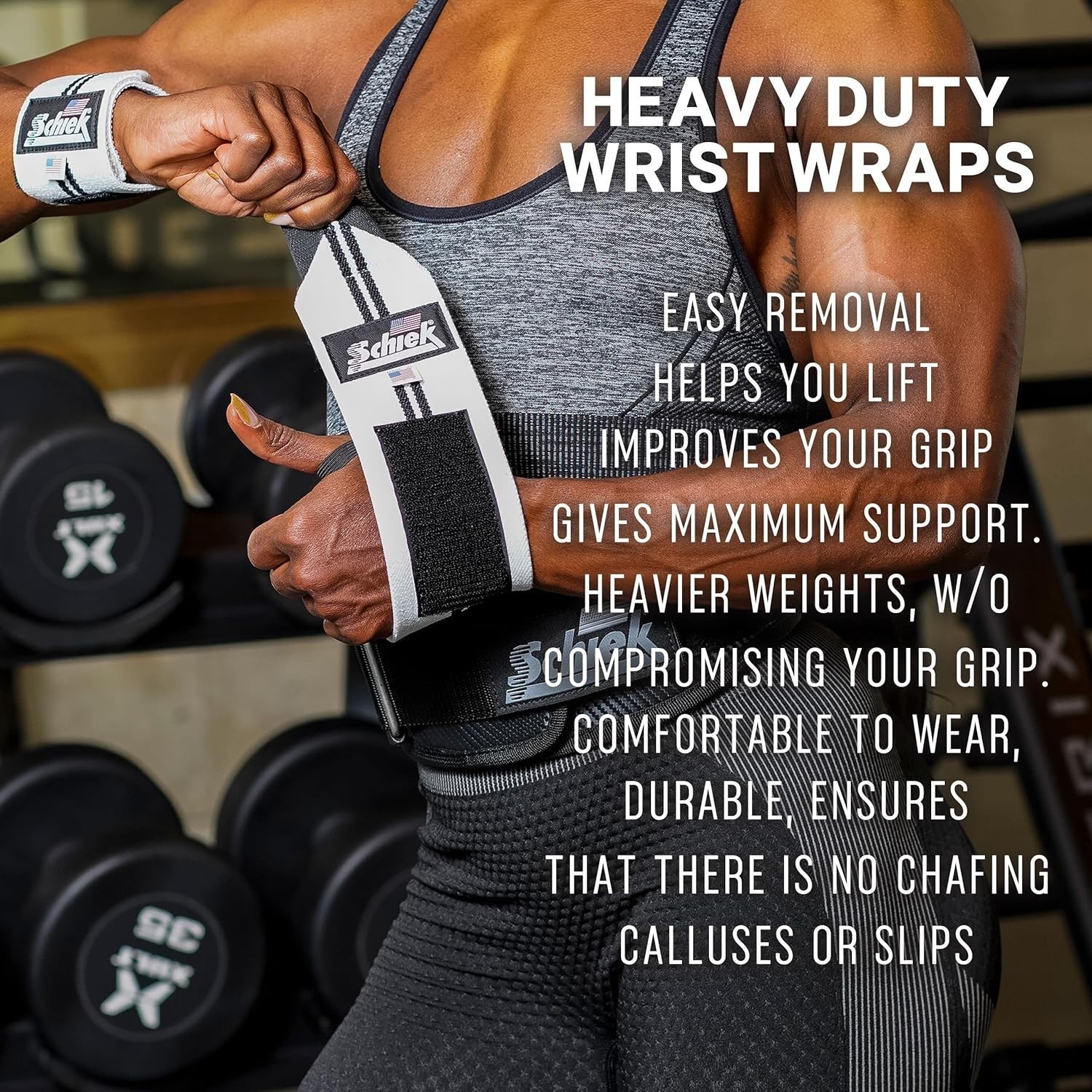 Sports Heavy Duty Model Wrist Wraps - Gym Workouts Wrist Support - Weight Lif...
