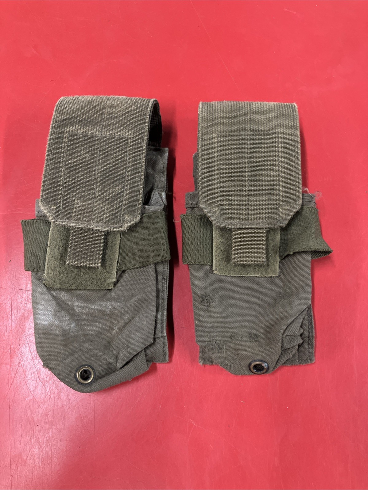 SET OF 2 EAGLE INDUSTRIES DOUBLE MAG POUCHES-RANGER GREEN