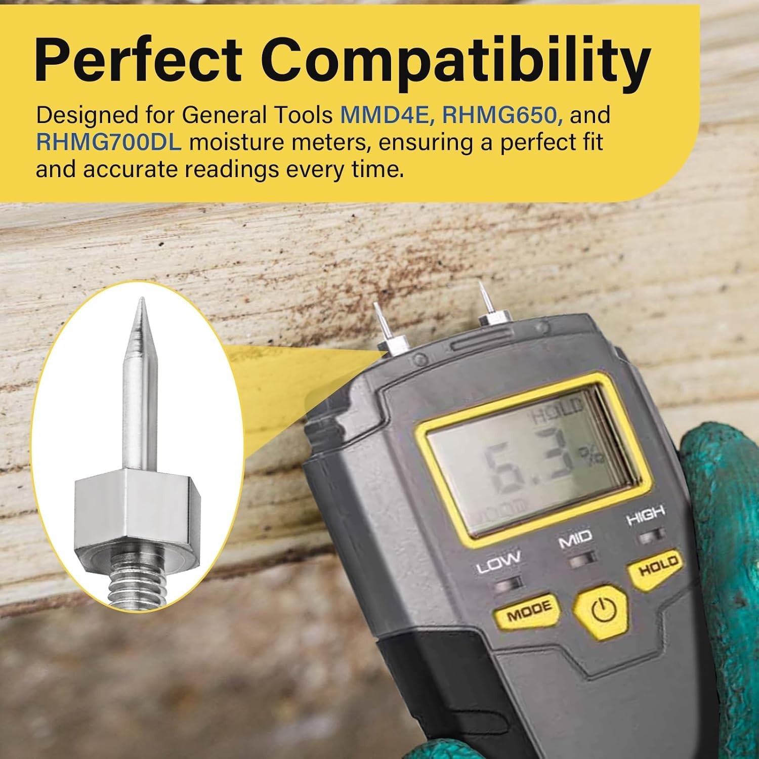 Moisture Meter Pins Replacement for General Tools , RHMG650 & RHMG700DL Moist...