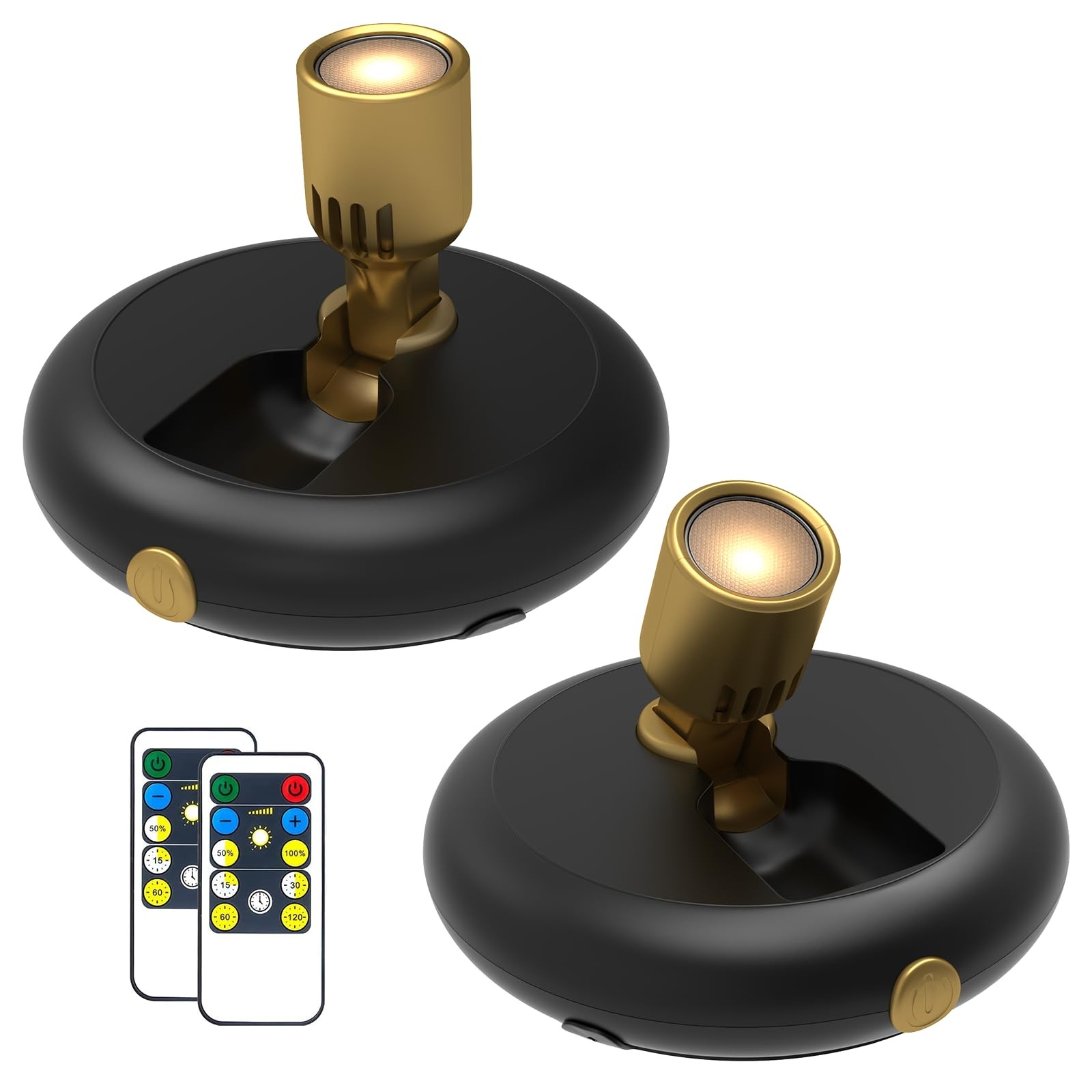 Wireless Spotlight Indoor,Battery Operated Wall Accent Lighting,LED Puck Ligh...