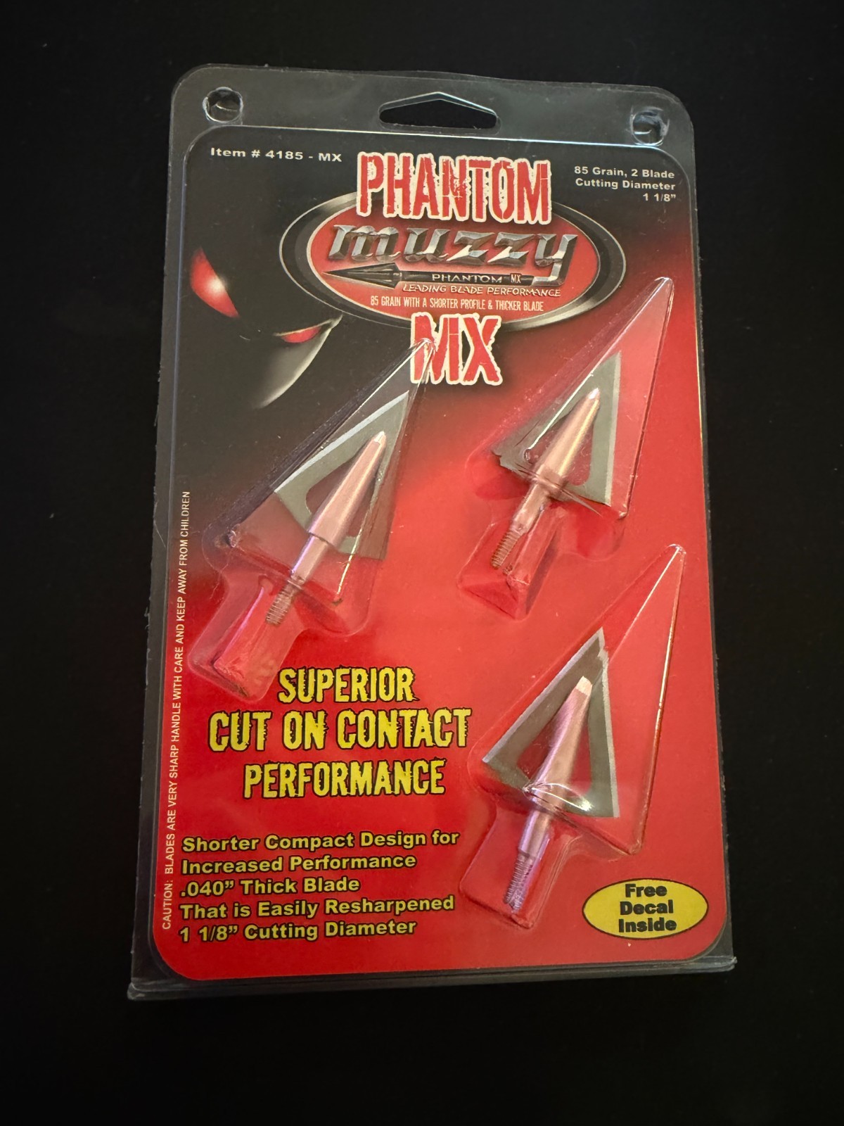 Phantom Muzzy 85 Grain 2 Blade Arrow Tip Set