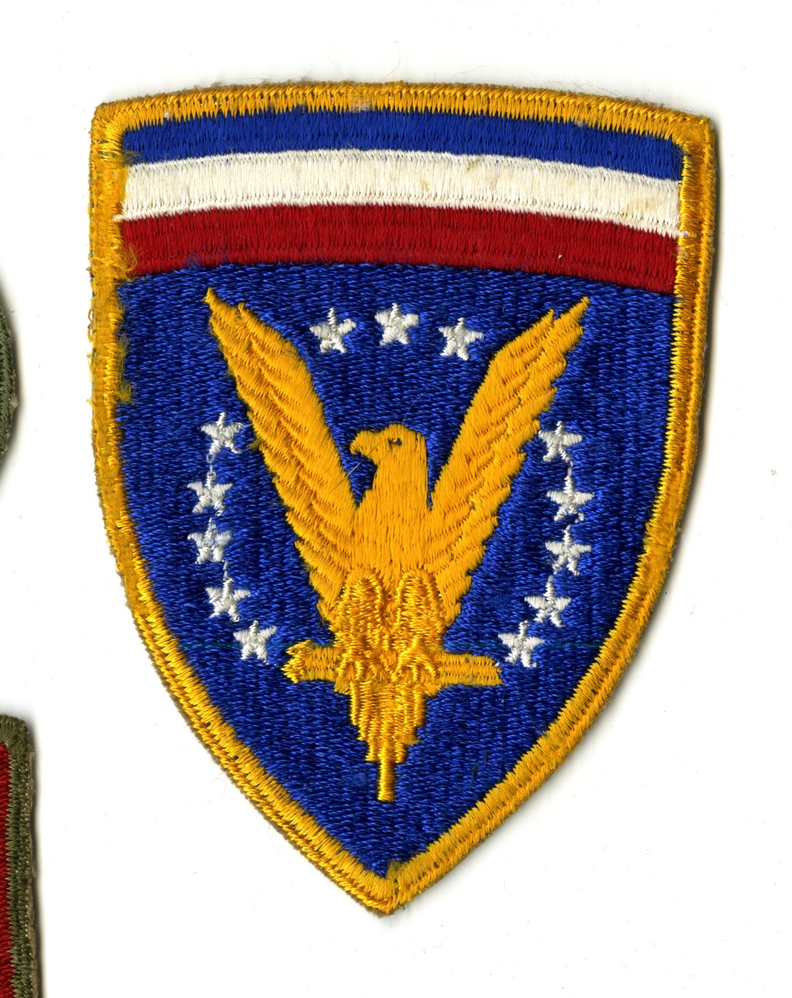 Headquarters European Theater 3rd Design White Back Patch WWII Vintage