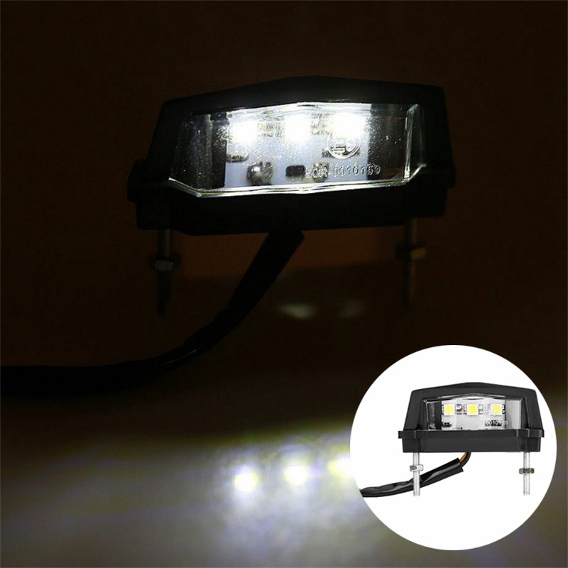 Motorbike Number Plate White Light Rear Tail Lamp Motorcycle Universal LED