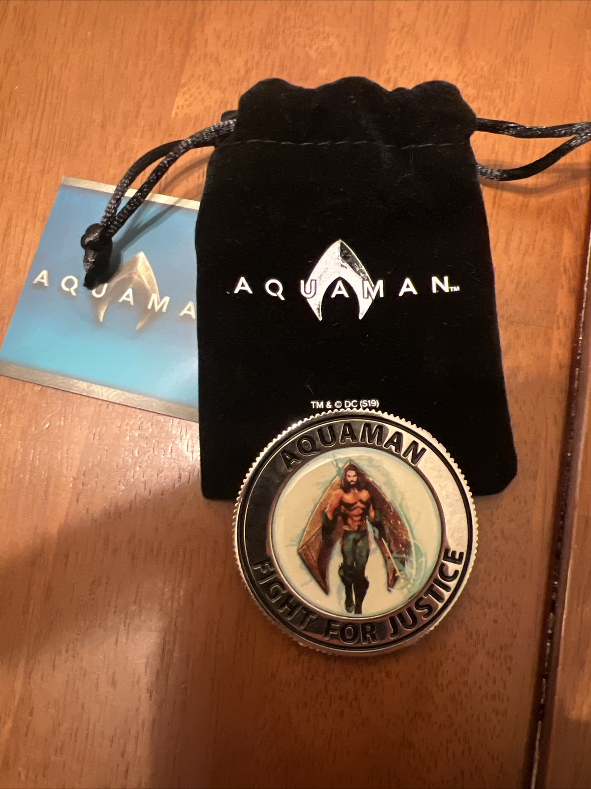 AQUAMAN CHALLENGE COIN TOKEN BLACK MANTA REVERSE Loot Crate Exclusive