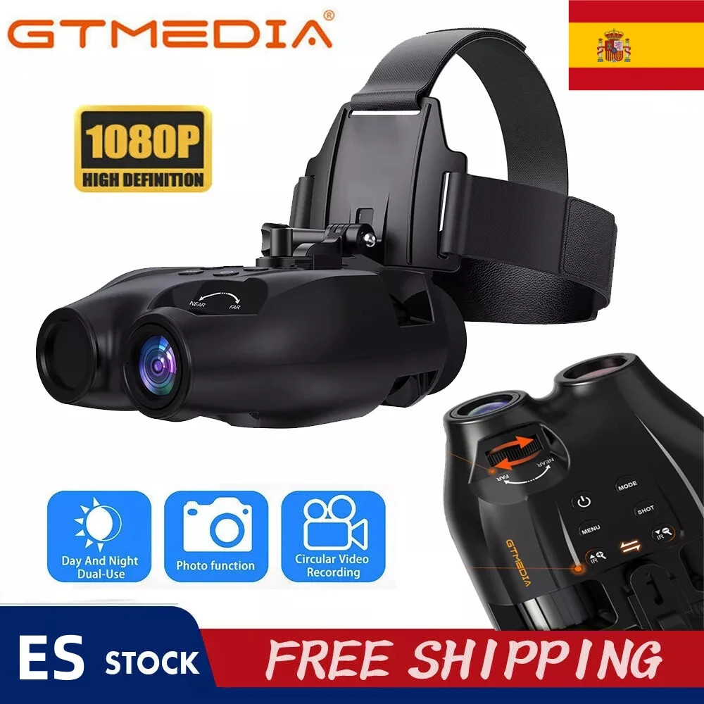 4K night vision binoculars with 5x zoom, day and night infrared camera, fixed
