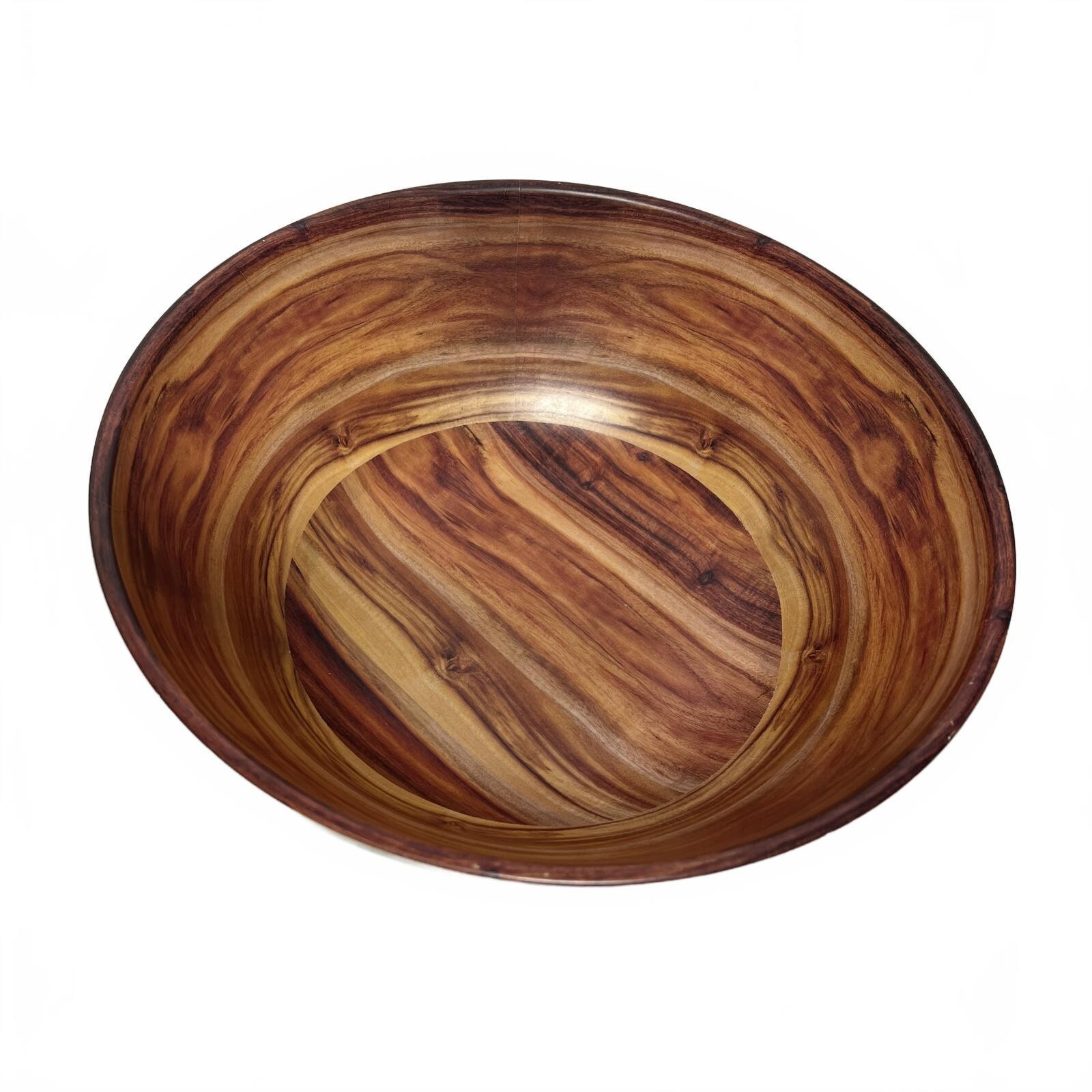 Tommy Bahama Melamine Serving Bowl Acacia Woodgrain Faux Pattern 11 inch