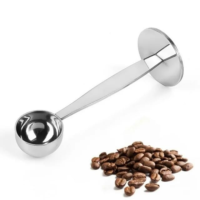Silver Coffee Scoop Portable Stainless Steel Stand 2 In 1 1,