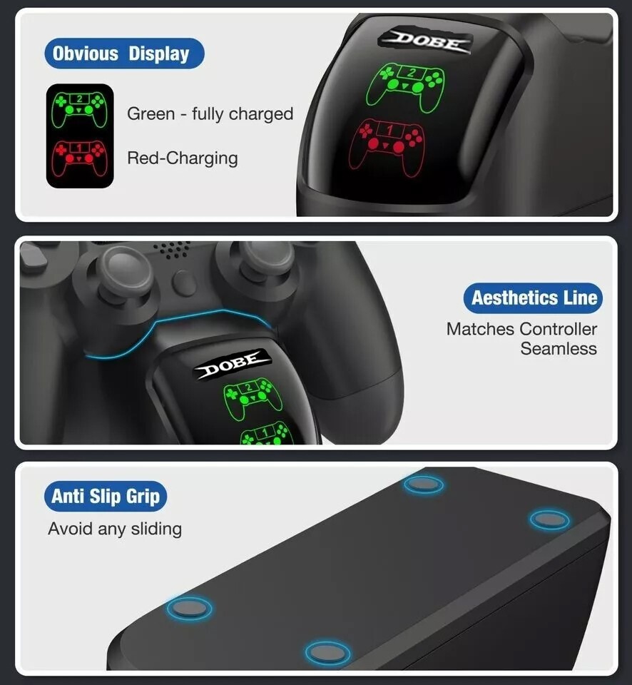 PS4 Controller Charger Dock PS4 Controller Charger Station for Playstation 4