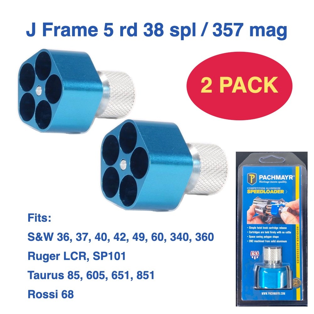 Pachmayr J Frame Competition Aluminum Speedloader 5 rd 38/357 *2 PACK* - 02650