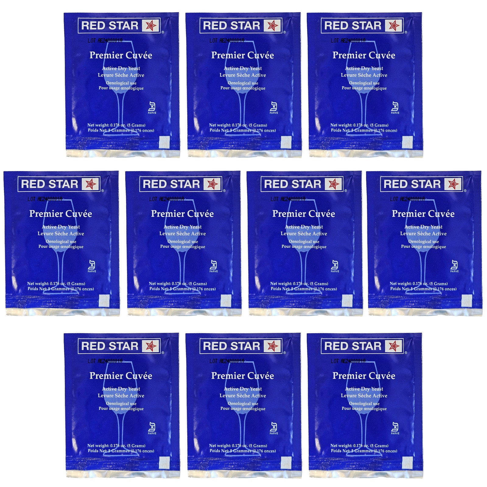 Red Star Premier Cuvee Yeast 10 Packets