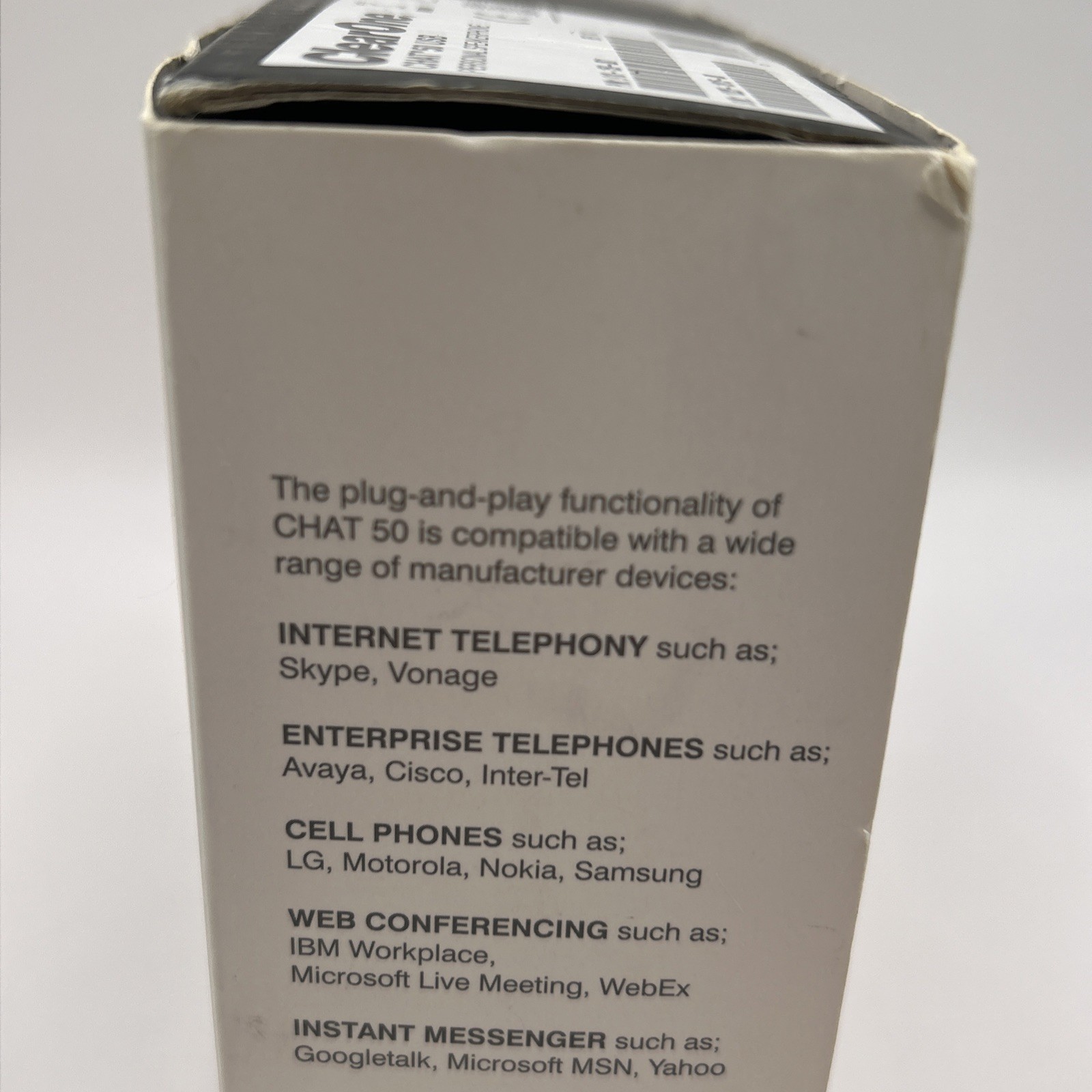 ClearOne Chat 50 USB Personal Speakerphone 910-159-001 Open box
