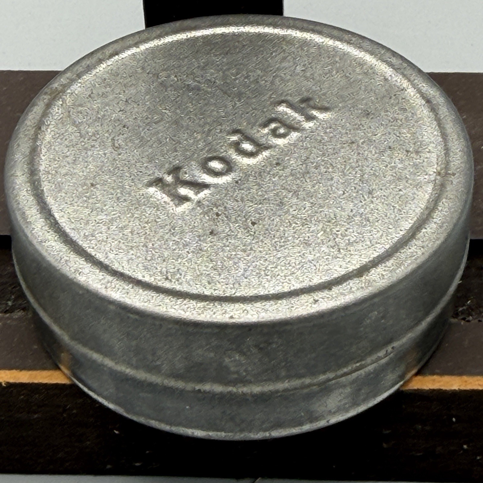 Vintage Kodak Film Tin Embossed Metal Canister Rustic Patina 2"
