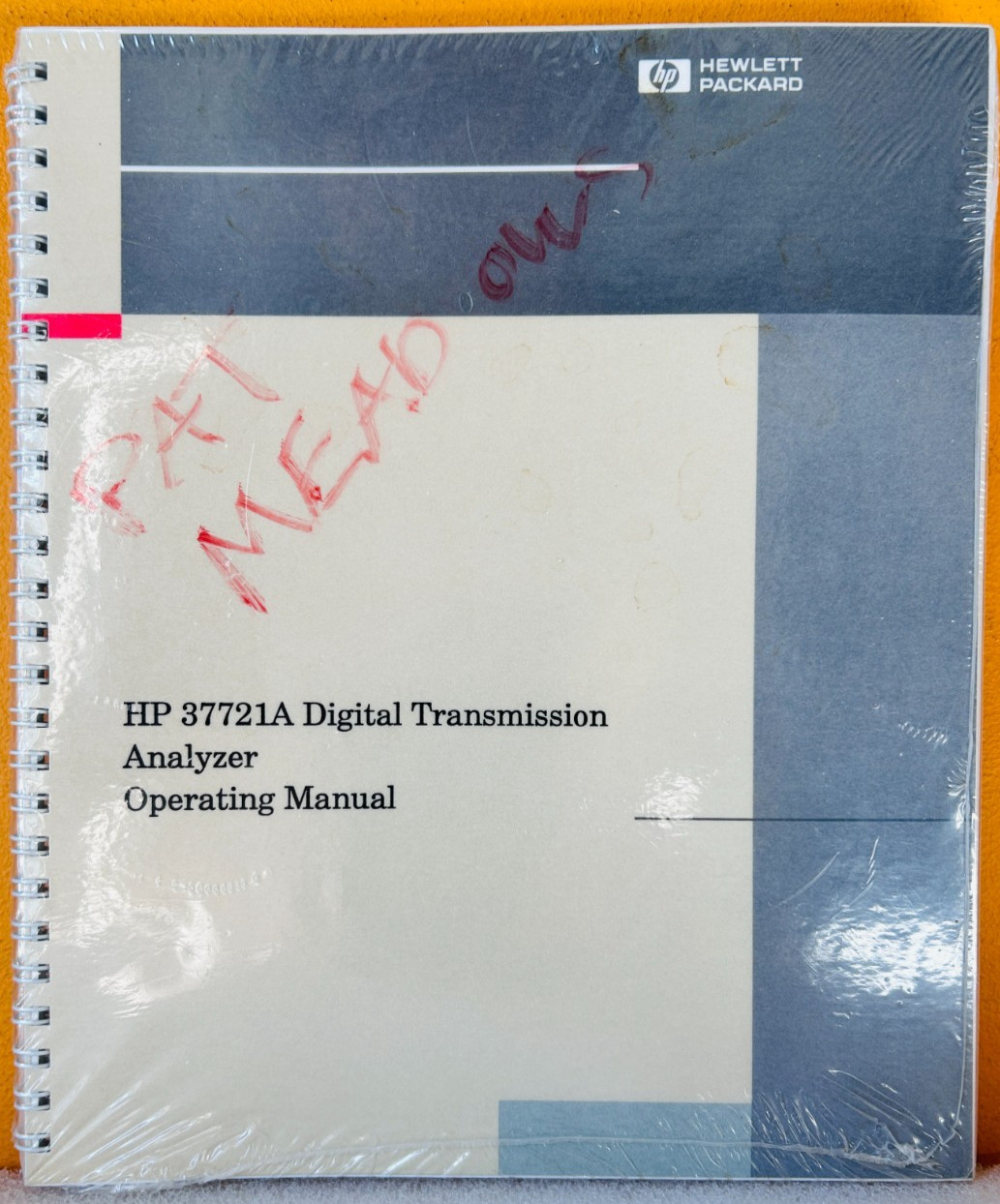 HP 37721-90001 Model 37721A Digital Transmission Analyzer Operating Manual.